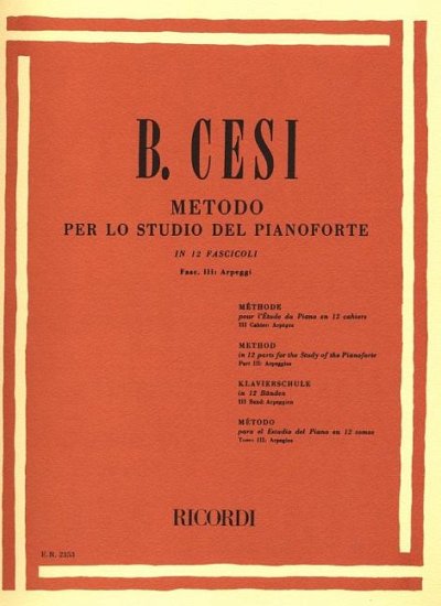 B. Cesi: Metodo Per Lo Studio Del Pianoforte - Fasc. III