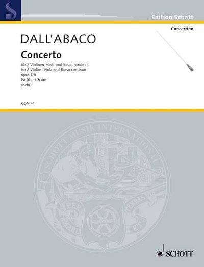 DL: E.F. Dall'Abaco: Concerto g-Moll, 2VlVlaBc (Part.)