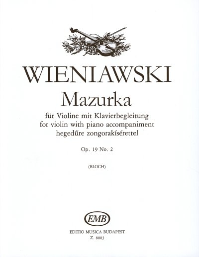 H. Wieniawski: Mazurka op. 19/2, VlKlav (KlavpaSt)