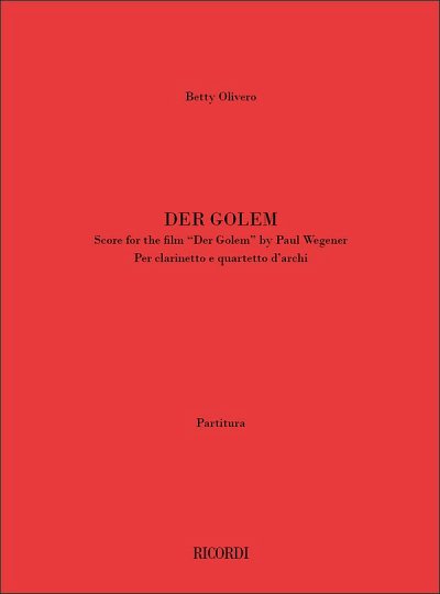 B. Olivero: Der Golem. Score For The Film 'Der Golem'