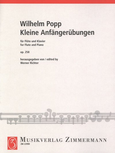 AQ: W. Popp: Kleine Anfängerübungen op. 258, FlKlav (B-Ware)