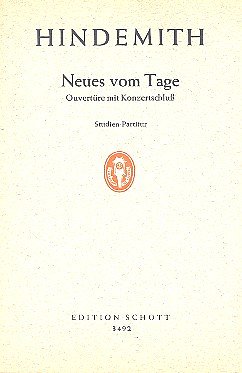 P. Hindemith: Neues vom Tage , Orch (Stp)
