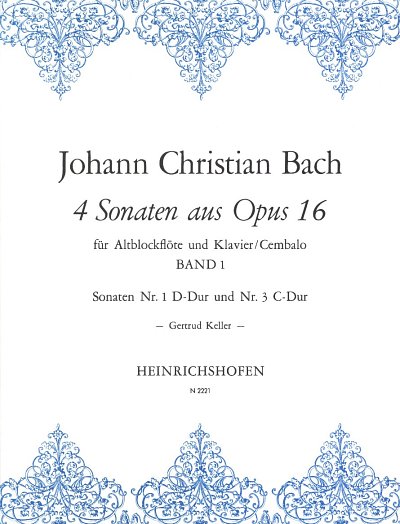J.C. Bach: 4 Sonaten aus op. 16 – Band 1