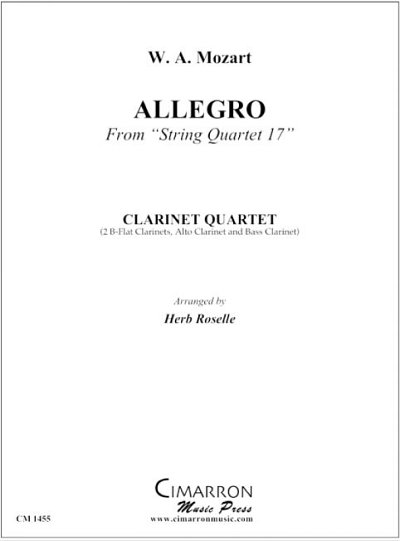 W.A. Mozart: Allegro, 4Klar (Pa+St)