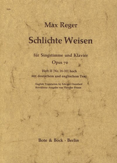 M. Reger: Schlichte Weisen op. 76, GesKlav (Part.)