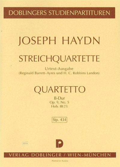 J. Haydn: Quartett B-Dur Op 9/5 Hob 3:23