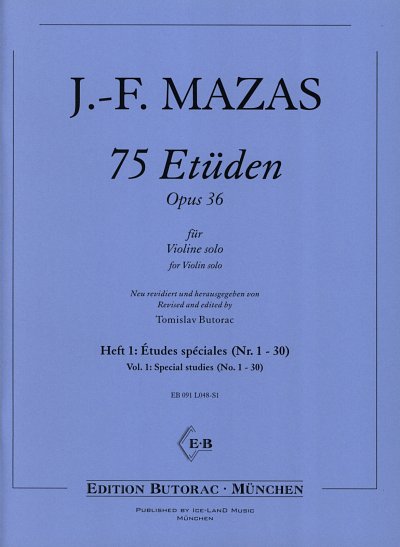 J.F. Mazas: 75 Etueden op. 36, Viol (Vlsolo)