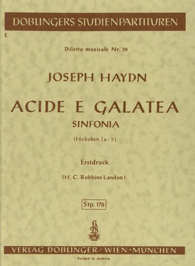 J. Haydn: Acide E Galatea (Ouvertuere = Sinfonia) Hob 1a:5