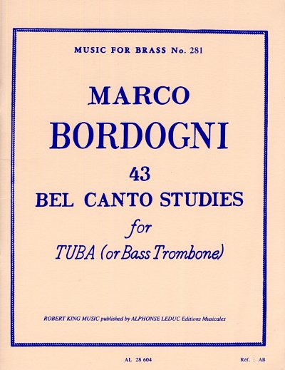M. Bordogni: 43 Bel Canto Studies, BPos/Tb