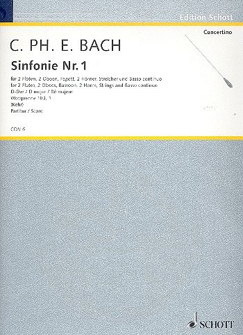 C.P.E. Bach: Sinfonie Nr. 1 Wq 183/1  (Part.)