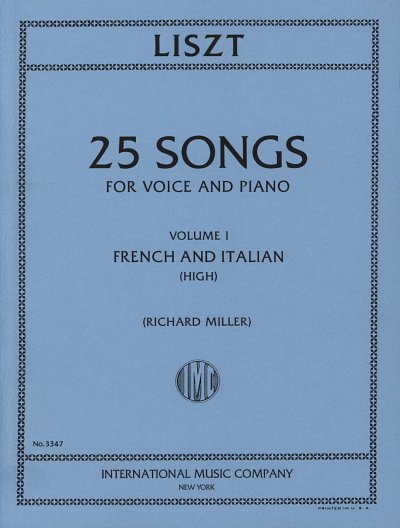 F. Liszt: Songs, Vol. 1 (Frencch And Italian), GesHKlav