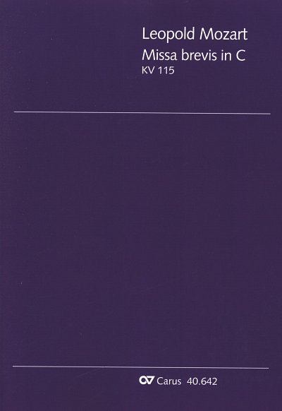 L. Mozart: Missa brevis in C KV 115, GchOrg (Part.)