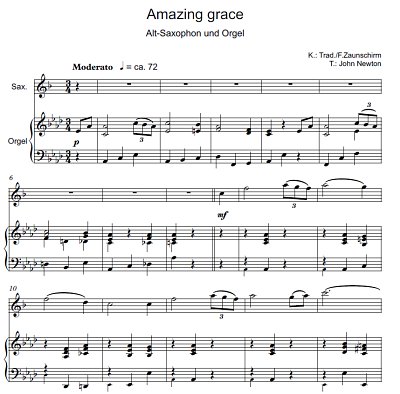 DL: (Traditional): Amazing Grace, AsaxOrg (Par2St)