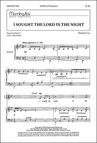 M. Cox: I Sought the Lord in the Night