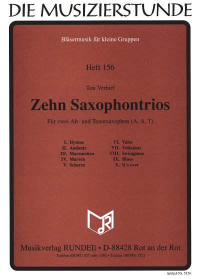 V. Ton: 10 Saxophontrios, 3Sax (Pa+St)