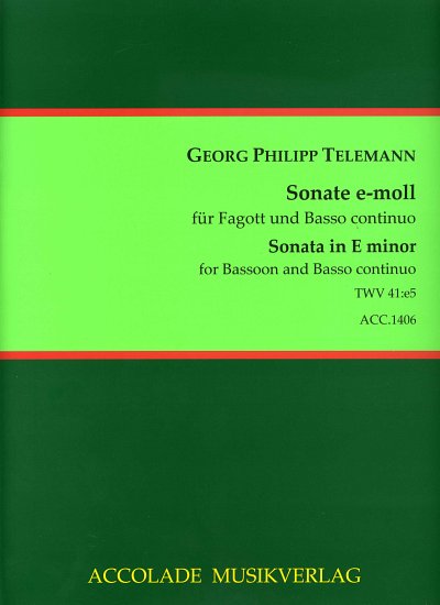 G.P. Telemann: Sonate E-Moll Twv 41:E5