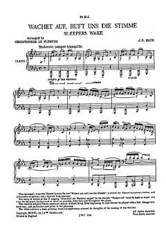 J.S. Bach: Sleepers Wake for Piano, Klav