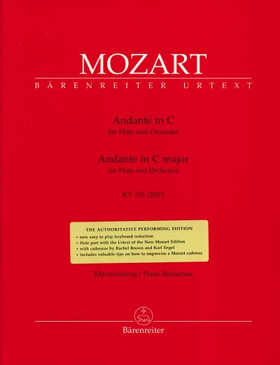 W.A. Mozart: Andante fuer Floete und Orches, FlKlav (KlavpaS