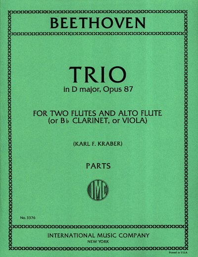 L. v. Beethoven: Trio Re Op. 87, 3Fl (Bu)