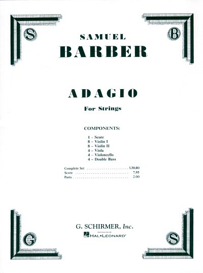 S. Barber: Adagio, Stro (Pa+St)