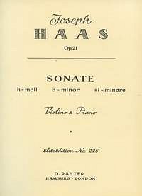 J. Haas: Sonate h-Moll op. 21 , VlKlav