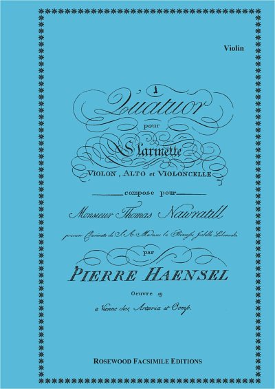 Peter Haensel: Quartet, Op. 19
