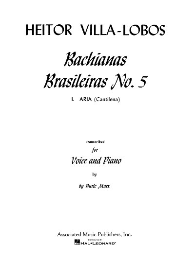 H. Villa-Lobos: Aria (from Bachianas Brasileiras Cantilena No. 5)
