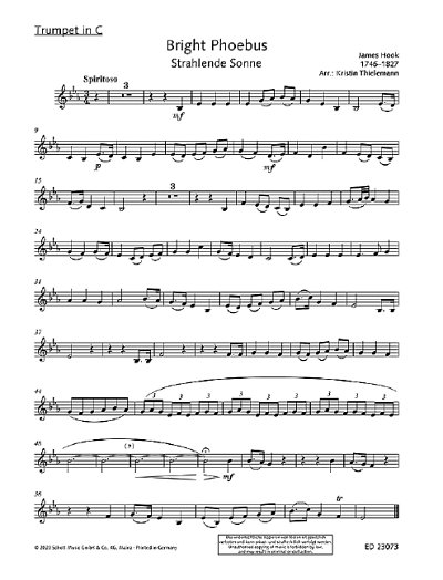 DL: J. Hook: Sonaten und Spielstücke, TrpC
