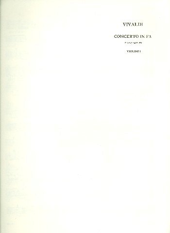 A. Vivaldi: Konzert für 3 Violinen F-Dur RV , 3VlStrBc (Vl1)