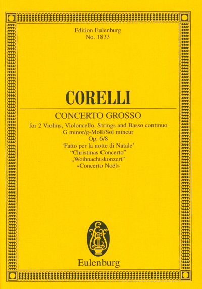 A. Corelli: Concerto grosso g-moll op 6/8, StroBc (Stp)