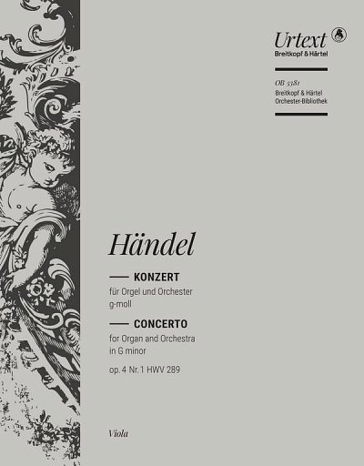 G.F. Händel: Orgelkonzert g-moll op. 4/1 HWV2, OrgOrch (Vla)