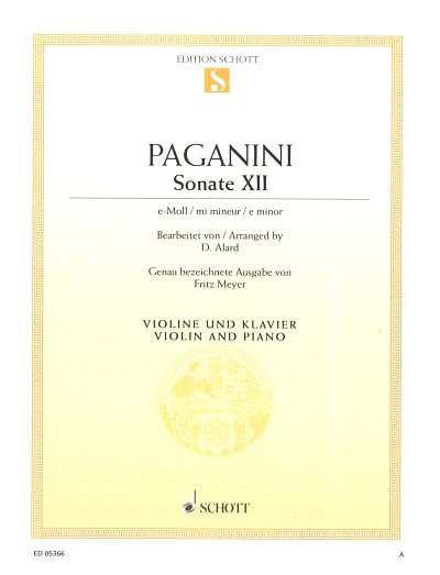 N. Paganini: Sonate XII e-Moll , VlKlav