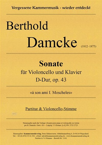 B. Damcke: Sonate für Violoncello und Kla, VcKlav (KlavpaSt)