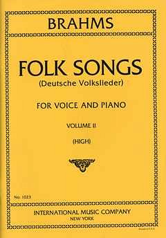 J. Brahms: Folk Songs Vol. 2 (Bu)