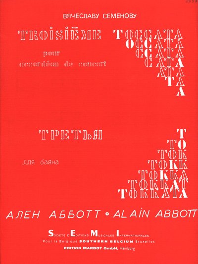 A. Abbott: Toccata 3 - Troisieme Toccata Edition Marbot