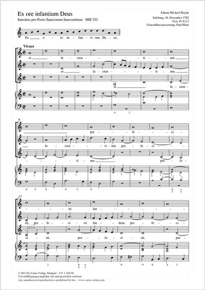 DL: M. Haydn: Ex ore infantium Deus a-Moll MH 331 (1782) (Pa