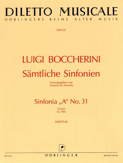 L. Boccherini: Sinfonia A Nr. 31 D-Dur op. G 500 G 500