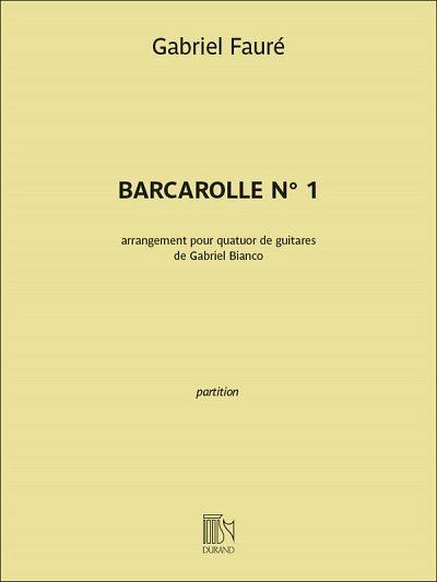 G. Fauré: Barcarolle n°1 (Part.)