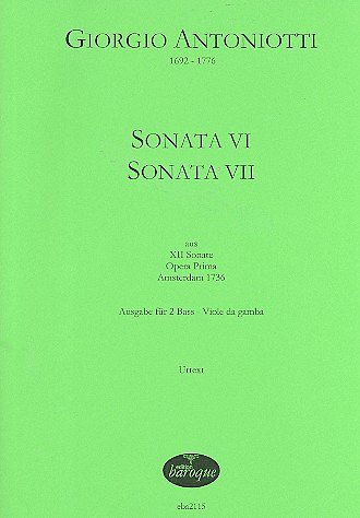 O. Tetampel: Sonata VI un VII, 2Vc/Vdg (Pa+St)