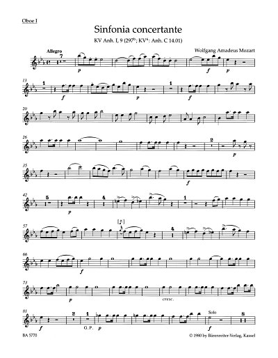 W.A. Mozart: Sinfonia concertante in Es, ObKrHrFgOrch (HARM)