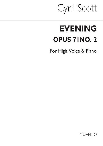 C. Scott: Evening Op71 No.2-high Voice/Piano (Key-, GesHKlav