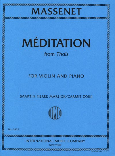 J. Massenet: Méditation from Thaïs, VlKlav (KlavpaSt)