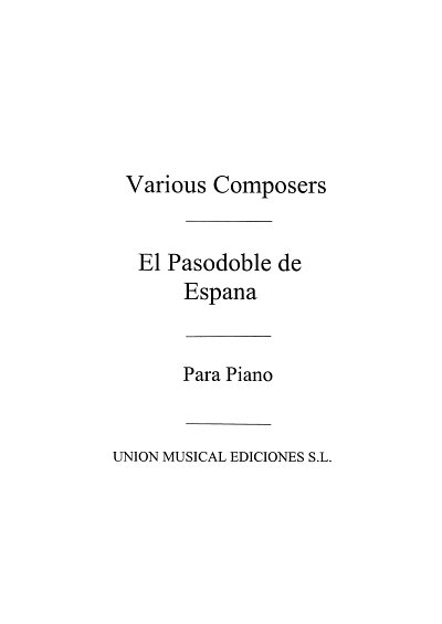 Varios: Album De Pasodobles Toreros For Piano, Klav