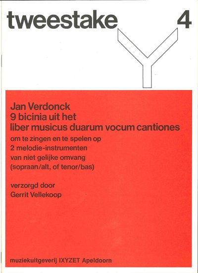 J. Verdonck: 9 Bicinia (Liber Musicus Duarum Vocum Cantiones)