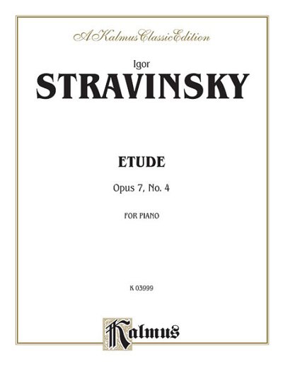 I. Strawinsky: Etude, Op. 7, No. 4, Klav