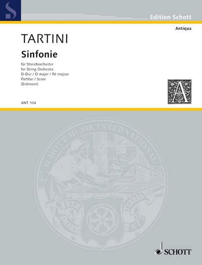 DL: G. Tartini: Sinfonie D-Dur, Stro (Part.)