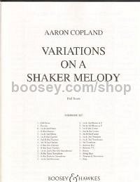 A. Copland: Variations on a Shaker Melody, Blaso (Part.)