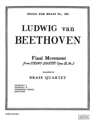 L. v. Beethoven: String Quartet Op.18 No.2 I, 5Blech (Pa+St)