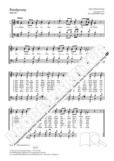 M. Haydn et al.: Rundgesang F-Dur MH 646 (1797)