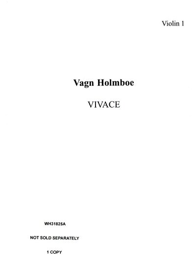 V. Holmboe: Vivace - Tempo Di Ardeleana, 2VlVaVc (Stsatz)